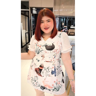 เดรสสาวอวบ  อก38-46" ลายผ้าลูกหมี ขายดีฝุดๆ น่ารักเกิน 100% ผ้านอกผสม งานสวยจร้า