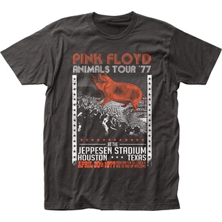 เสื้อยืดวงดนตรีเสื้อยืด ลาย Pink Floyd Animals Tour 77 Fitted Jersey สําหรับผู้ชายall size
