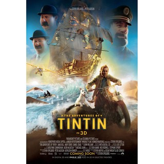 โปสเตอร์ หนัง การ์ตูน การผจญภัยของตินติน The Adventures of Tintin 2011 POSTER 24”x35” Inch American 3D Anime