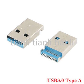 10 ชิ้น USB 3.0 A Type Male ปลั๊กเชื่อมต่อ 9 Pin SMT SMD ความเร็วสูง USB 3.0 แจ็คชาร์จซ็อกเก็ต