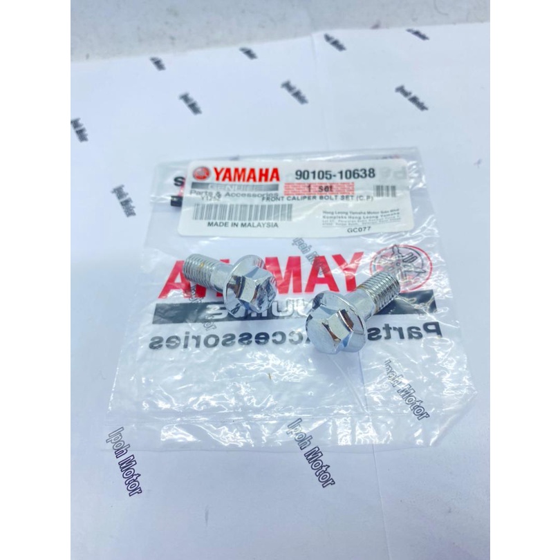YAMAHA ด้านหน้า CALIPER SCREW DEPAN CALIPER SKRU 2PCS Y15ZR LC135 V1 V2 V3 V4 V5 V6 SRL SRLZR Y125ZR