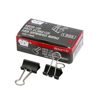 คลิปดำ (112) 3/4 นิ้ว (กล่อง 12 ตัว) SDI 0226/Black clip (112) 3/4 inch (12 boxes) SDI 0226