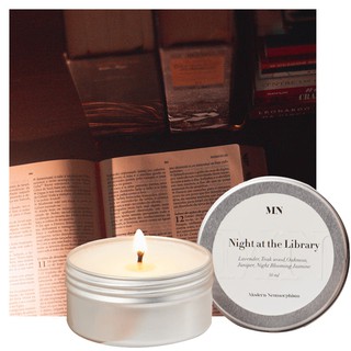 MN FORMULA Travel Candle กลิ่น Night at the Library เทียนหอมพกพาสำหรับเดินทาง กลิ่นหนังสือชวนหลงใหล