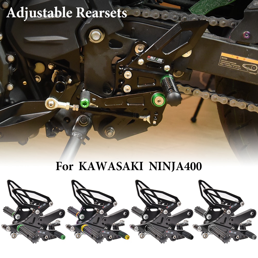 ชุดที่พักเท้าด้านหลัง ปรับได้ อุปกรณ์เสริม สําหรับรถจักรยานยนต์ Ninja 400 KAWASAKI NINJA400 2018 201