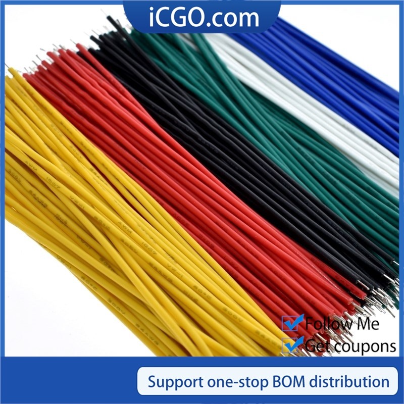 100PCS Tin-Plated Breadboard PCB Solder Cable 24AWG 10 ซม.Fly Jumper สายดีบุก Conductor 1007-24AWG C