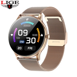 LIGE 0378 สมาร์ทวอทช์ GPS การเชื่อมต่อบลูทูธ กันน้ำ ผู้ชายผู้หญิง Fit Fitness Android IOS 2022