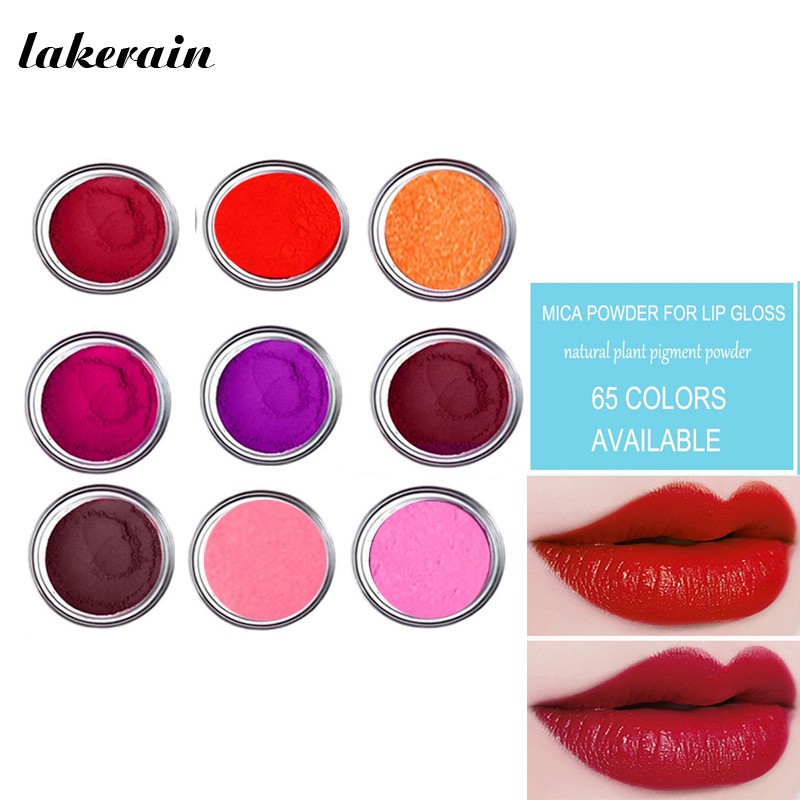 Lakerain 65 สี Mica Powder สําหรับลิปกลอส DIY ลิปสติก Pigment Powder 31 ~ 50