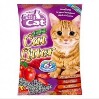 Catty Cat ทรายแมว 10 ลิตร กลิ่นแอปเปิ้ล