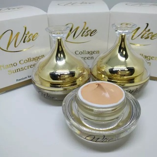 ครีมกันแดดไวส์ Wise Nano collagen SPF50PA+++ ครีมกันแดด กันน้ำ กันเหงื่อ คุมมัน ไม่เยิ้มระหว่างวัน (12g)