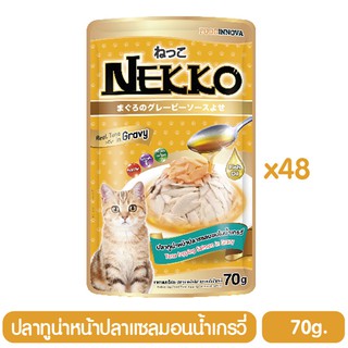 Nekko เกรวี่หน้าแซลมอน 70g. (สีส้ม) P.48