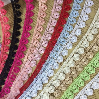 bestprice1920 5Yards 1.5cm Width Embroidered Flower Lace Ribbons ตัดลูกไม้ ริบบิ้นลูกไม้