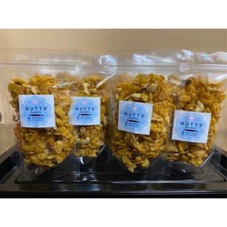 ‼️3 ถุง 99 บาท‼️Honey Caramel Cornflake🍯 คอนเฟลกคาราเมลนํ้าผึ้ง ขนาด 80 g. ผสมเม็ดมะม่วงหิมพานต์กับลูกเกดpp