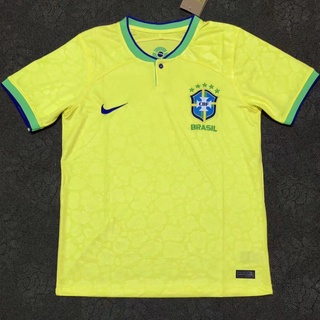 เสื้อกีฬาแขนสั้น ลายทีมชาติฟุตบอล Brazil ทีมเหย้า S-XXL 22-23 AAA