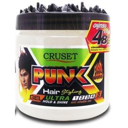 CRUSET Punk Hair Stling Gel Ultra Hold &amp; Shine 500 ml. (เจลแต่งผม)