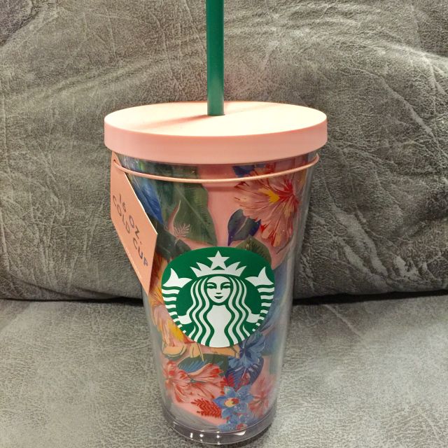 Starbucks Cold Cup Floral Ban-Do 16oz