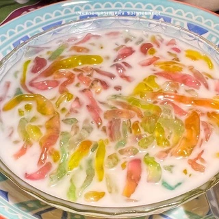 ลอดช่องสิงคโปร์รวมรส แป้งสาคูต้นแพคละ500กรัม
