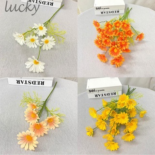 LUCKY~Artificial Silk Fake Daisy Flowers Bouquet Wedding Party Home outdoor Decor Brand New#Ready Stock