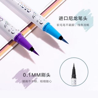 5375 (ใหม่/แท้) novo eyeliner อายไลน์เนอร์หัวพู่กันขนาด 0.1 มิล สีชัด เส้นคม ติดทน กันน้ำ