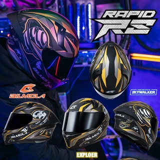 Bilmola รุ่น Rapid RS หมวกกันน็อกรูปทรง Sport  ลาย EXPLORE BLACK MATTE