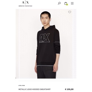 ARMANI EXCHANGE Metalic Logo Hooded อาร์มานี่ เอ็กซ์เชนจ์ ฮู้ดดี้ ของผู้ชาย