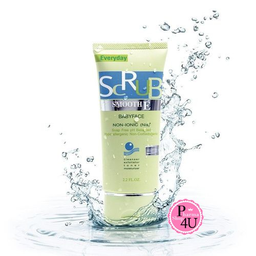 Smooth E BabyFace Scrub Facial Foam โฟมล้างหน้าสคลับ ควบคุมความมัน สูตรไม่มีฟอง