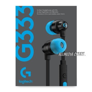 Logitech G333 หูฟัง In-Ear For Gaming Black รับประกันศูนย์ 2 ปี