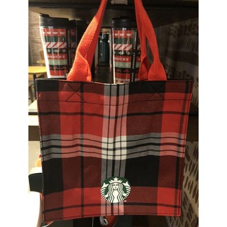 [ของแท้]กระเป๋า Starbucks ลายสกอต