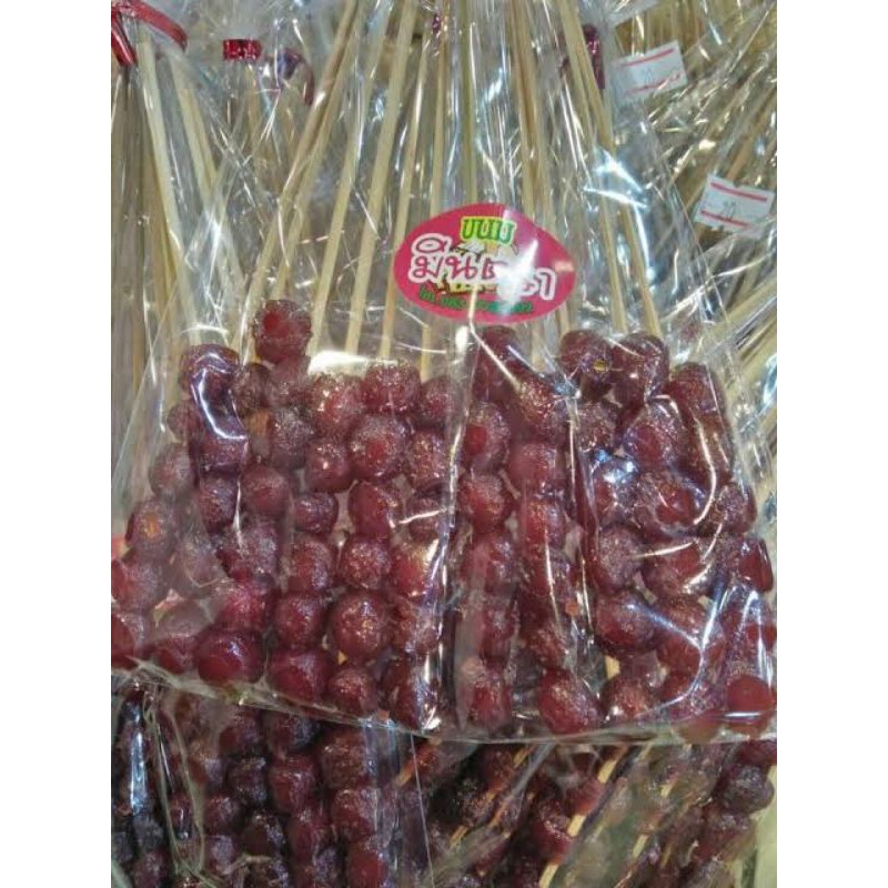 มะยมเชื่อมเสียบไม้ 1ห่อมี10ไม้ ขายส่ง1ลังมี10ห่อ ราคา185บาท