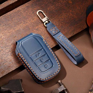 Leather Remote Car Key Cover Case For Toyota Fortuner Camry Revo Keyless