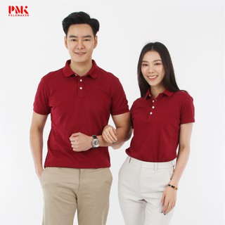 เสื้อโปโล เกรดพรีเมี่ยม ปิเก้ สีเลือดนก CA36  - PMK Polomaker