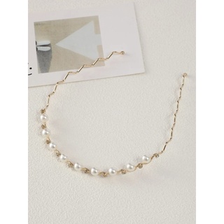 พร้อมส่ง ✨ ที่คาดผมประดับมุก+เพชร สวยหวานมาก งานเหมือนแบบ