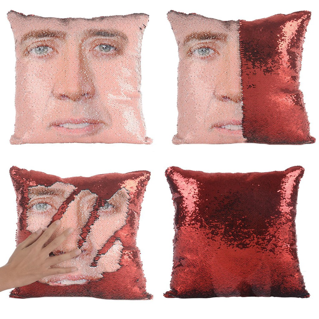 Tg41/ PILLOW CASE NICOLAS CAGE/AJAIB/SOFA/UNIQUE/CUTE/SHAPED/BOX