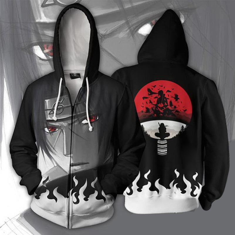 Naruto Uchiha Itachi Fullprint Hoodie เสื้อกันหนาวอะนิเมะ