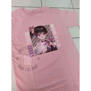 คอตต้อนคอกลมเสื้อยืด พิมพ์ลายอนิเมะดาบพิฆาตอสูร Kanao Tsuyuri Kimetsu no Yaiba 311S-5XL