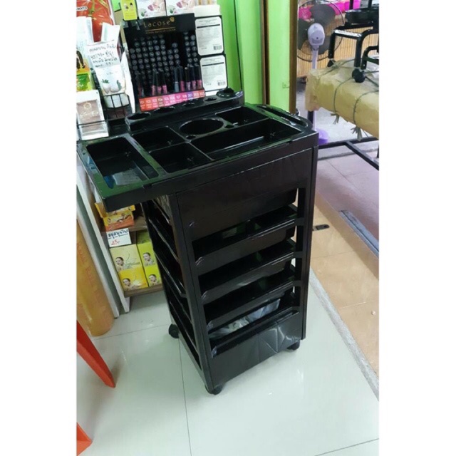 พร้อมส่งจร้า รุ่นปลาวาฬสีดำ อุปกรณ์ทำผม ชั้นวางของ แบบลิ้นชัก มีช่องเสียบของ