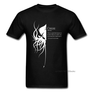 ถูกสุดๆเสื้อยืดแขนสั้น พิมพ์ลายการ์ตูน Cthulhu สีดํา สีขาว แฟชั่นฤดูร้อน สําหรับผู้ชายรหัสเต็ม