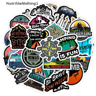 [NutriliteMelting1] สติกเกอร์ กันน้ํา สําหรับติดตกแต่งภูมิทัศน์ ตั้งแคมป์ ปีนเขา ผจญภัย 50 ชิ้น [TH]