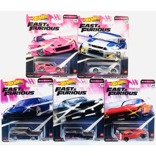 Hotwheel fast&amp;furious Quick shifters (ล้อยาง) พรีเมียร์ ครบชุด 5คัน 1/64 ลิขสิทธิ์แท้100%