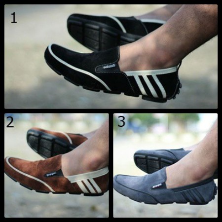 Adidas dembelle men& 39;s shoes sllop slip on รองเท้าลําลองทําจากหนังกลับระดับพรีเมียม