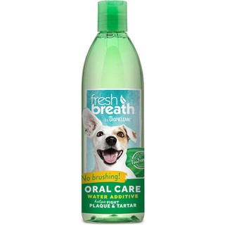 Fresh breath Oral Care water additive ขจัดคราบหินปูน ป้องกันกันผุและกลิ่นปากสุนัข-แมว 473ml