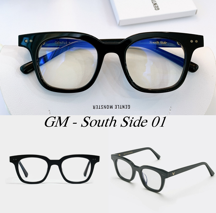 South Side - GM G-dragon แว่นตากันแดด กรอบเล็ก สีดํา เลนส์ 6 สี