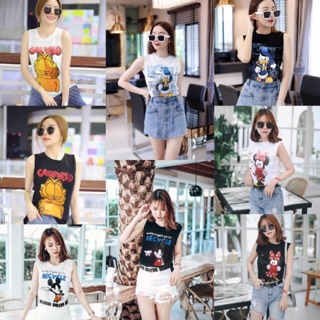 ❤️พร้อมส่ง❤️ เสื้อแขนกุดแฟชั่น Cotton 💯%