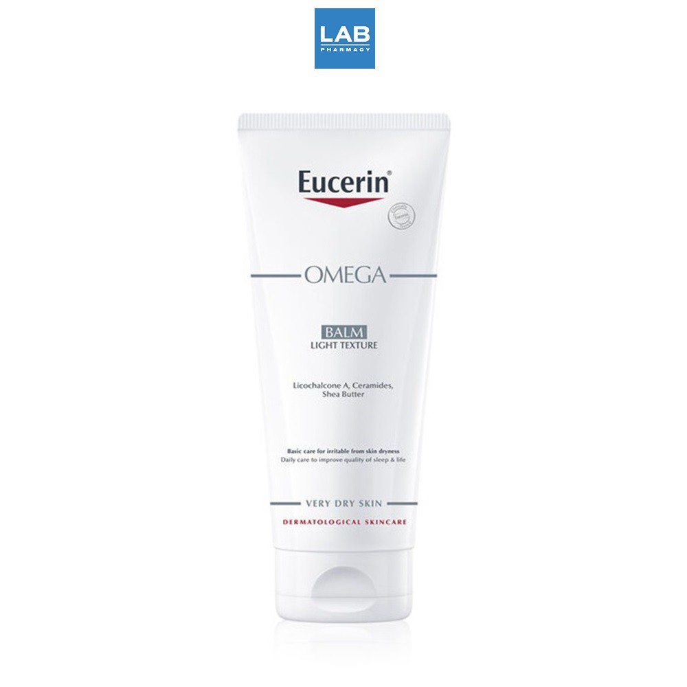 [ แถมฟรี ! Sun 7 ml. ] Eucerin Omega Balm 200 ml. - บาล์มบำรุงผิวหน้าและผิวกาย สำหรับผู้มีปัญหาผิว