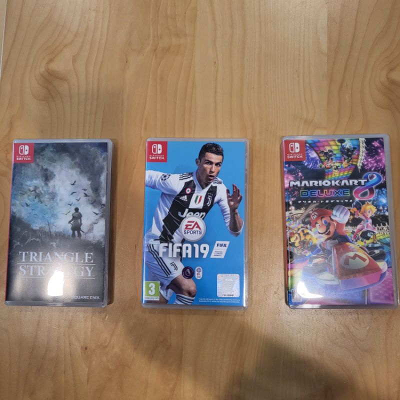 แผ่นเกมส์ nintendo switch มือสอง fifa triangle mariokart mariogolf ...