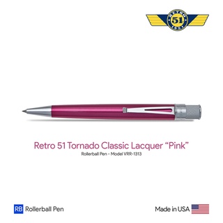 Retro 51 Tornado "Pink" Classic Lacquer Rollerball Pen - ปากกาโรลเลอร์บอลล์เรโทร 51 ทอร์นาโด