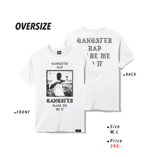 Fifty Cent ® เสื้อ Oversize ไซส์ใหญ่ รุ่น Rap Gang สีขาว ชาย หญิง M L / Os