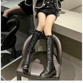 Chole G:Hyde Fit Long Boots รองเท้าบูทหนังยาว(รุ่นHyde)ทรงสวย รองเท้าบูทเกาหลี รองเท้าบูทลุยหิมะ ส้นสูง 3cm(SH0040)