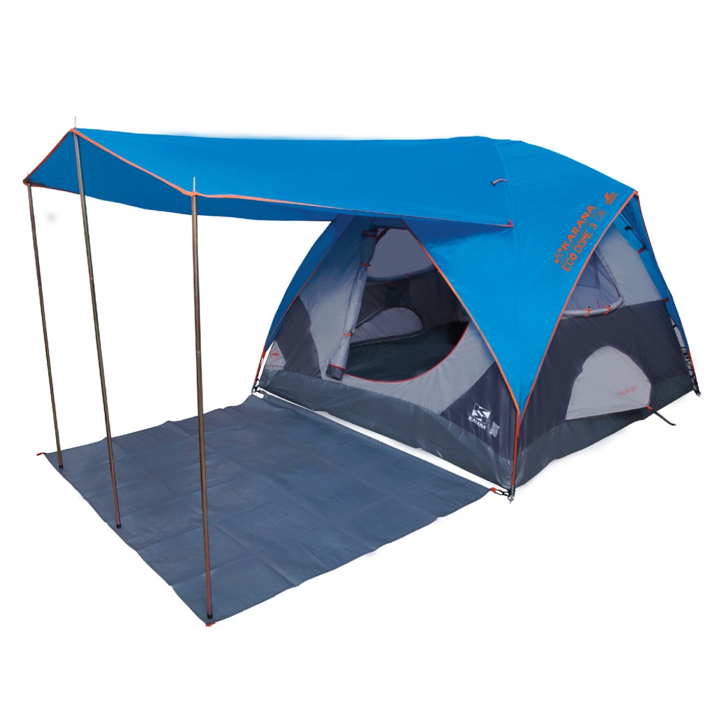 เต็นท์ Karana Eco Dome 3 Canopy ขนาด 3-4 คนนอน สีน้ำเงิน