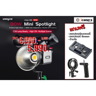 Weeylite LED Ninja 300 ( 80W , 5600K , CRI 95+ , Bowens Mount ) - รับประกันร้าน icamera 7วัน