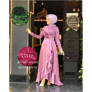 วิดีโอจริง !!! Pl2202 Gamis Jumbo Aliste ชุดเดรสยาว สําหรับสตรีชาวมุสลิม ไซซ์ M - XXL 6WARNA AC Maxi